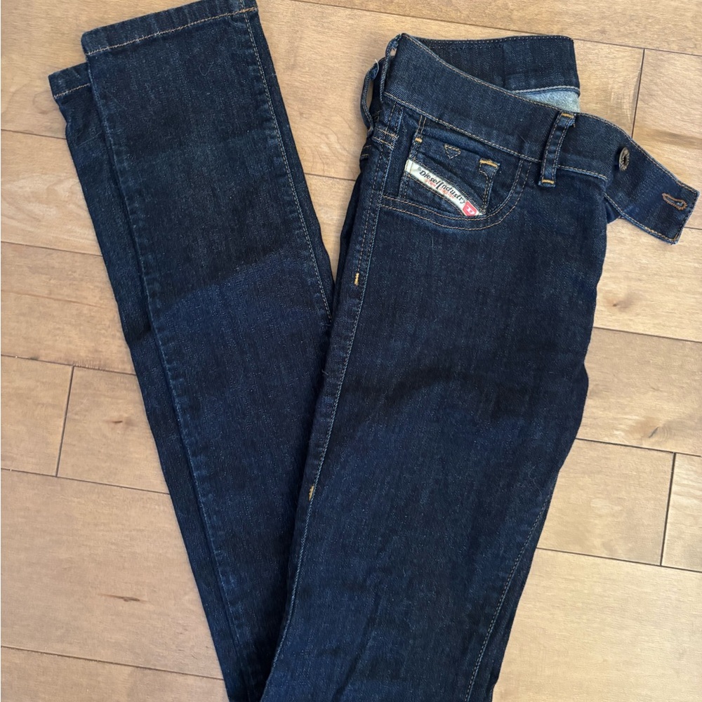 Diesel Livier Super Slim Jeggings in Dark Blue